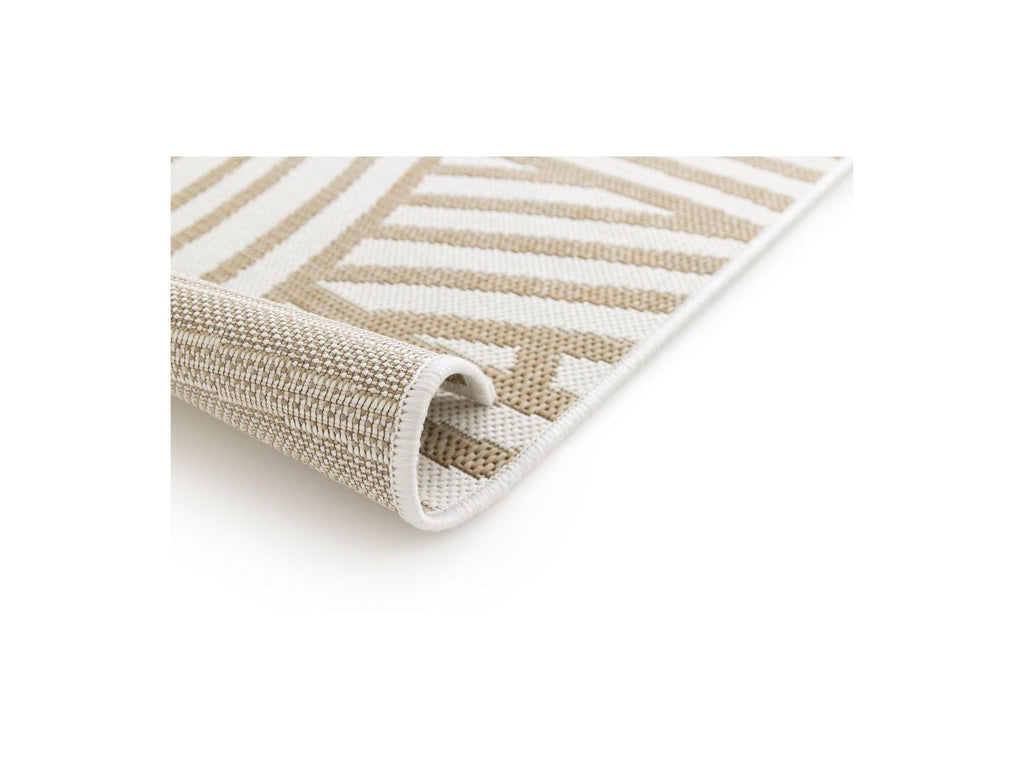 Flat-Woven Kael Rug Abstract Pattern - Brown