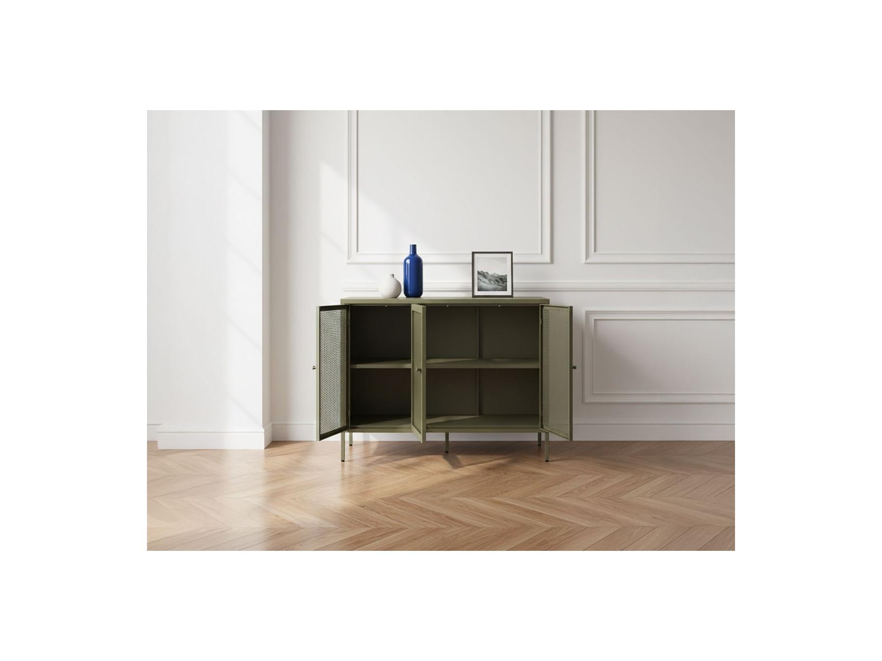 Clara - 4-Door 160 cm Metal TV Unit + 3-Door 120 cm Metal Sideboard Limited Edition