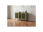 Clara - Set of 2 1-Door Bedside Tables - Limited Edition Metal
