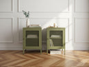 Set Of 2 Nightstands 1 Door Clara Metal Limited Edition
