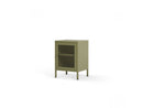 Set Of 2 Nightstands 1 Door Clara Metal Limited Edition