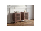 Clara - Set of 2 1-Door Bedside Tables - Limited Edition Metal