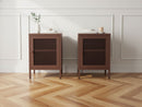 Set Of 2 Nightstands 1 Door Clara Metal Limited Edition