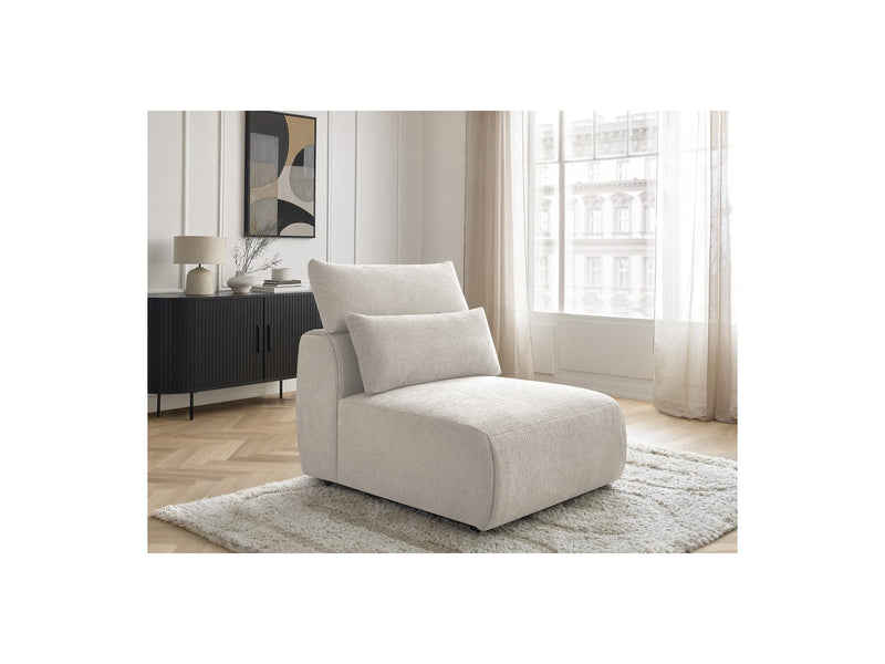 Jana - Chauffeuse 1 Place Avec Têtière Pour Canapé Modulable - Tissu Texturé