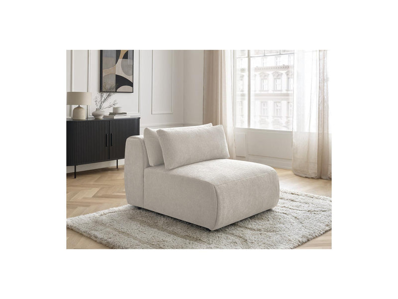 Jana - Chauffeuse 1 Place Avec Têtière Pour Canapé Modulable - Tissu Texturé