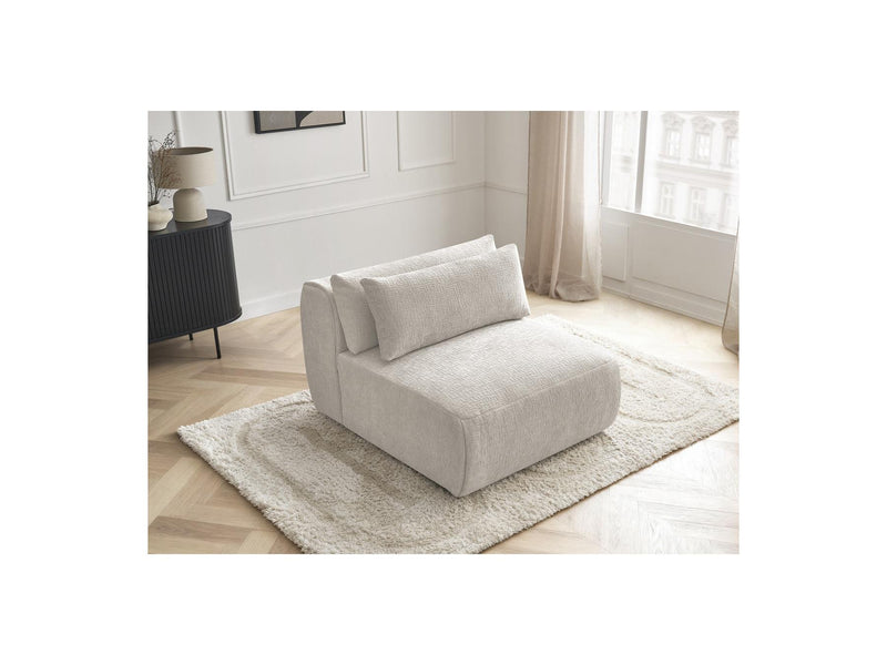 Jana - Chauffeuse 1 Place Avec Têtière Pour Canapé Modulable - Tissu Texturé