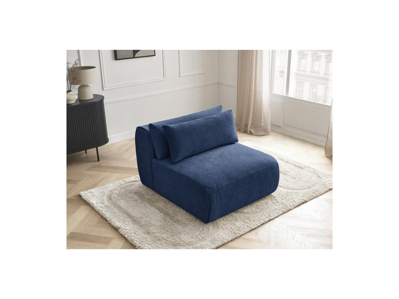 Jana - Chauffeuse 1 Place Avec Têtière Pour Canapé Modulable - Tissu Texturé