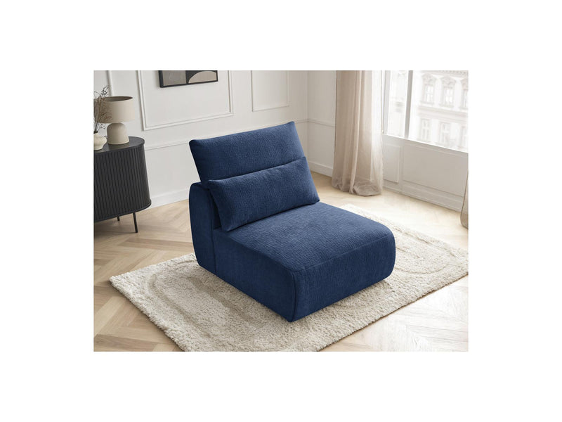 Jana - Chauffeuse 1 Place Avec Têtière Pour Canapé Modulable - Tissu Texturé
