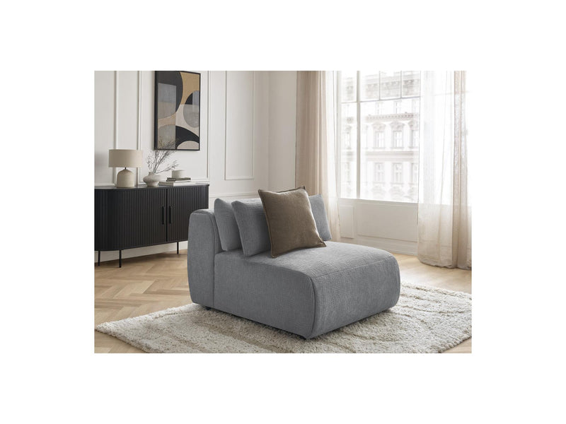 Jana - Chauffeuse 1 Place Avec Têtière Pour Canapé Modulable - Tissu Texturé