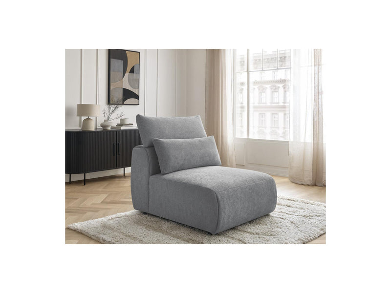 Jana - Chauffeuse 1 Place Avec Têtière Pour Canapé Modulable - Tissu Texturé