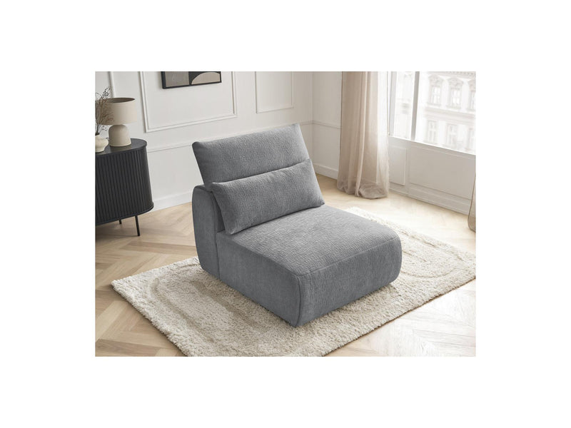 Jana - Chauffeuse 1 Place Avec Têtière Pour Canapé Modulable - Tissu Texturé