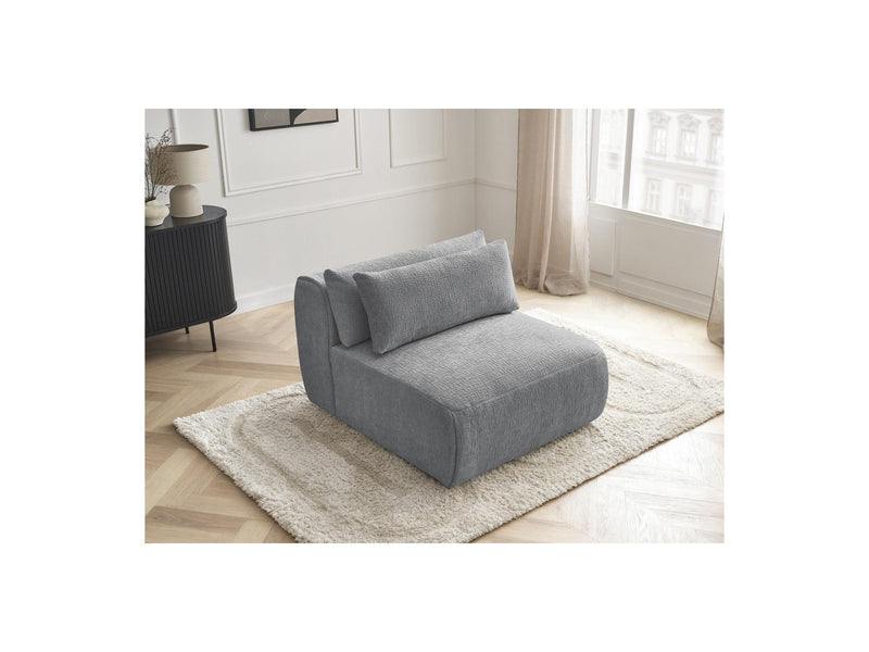Jana - Chauffeuse 1 Place Avec Têtière Pour Canapé Modulable - Tissu Texturé