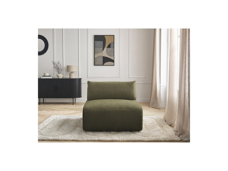 Jana - Chauffeuse 1 Place Avec Têtière Pour Canapé Modulable - Tissu Texturé