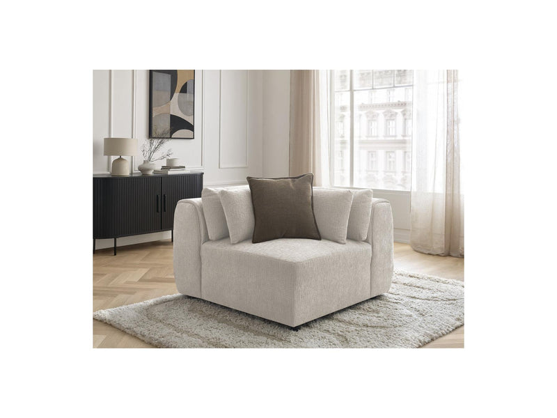 Jana - Angle Avec Têtière Pour Canapé Modulable - Tissu Texturé