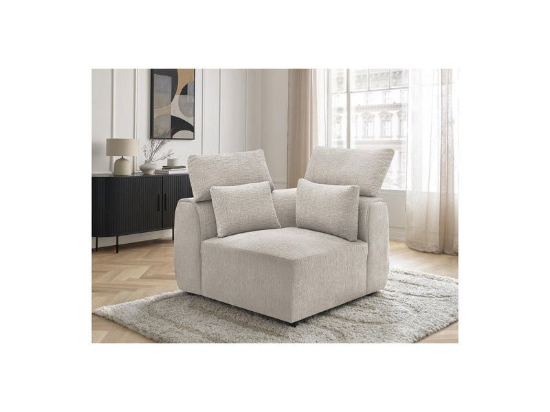 Jana - Angle Avec Têtière Pour Canapé Modulable - Tissu Texturé