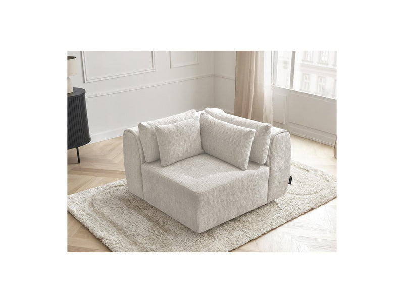 Jana - Angle Avec Têtière Pour Canapé Modulable - Tissu Texturé