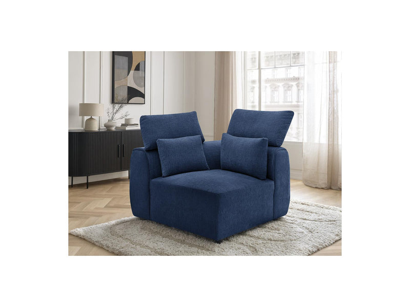 Jana - Angle Avec Têtière Pour Canapé Modulable - Tissu Texturé