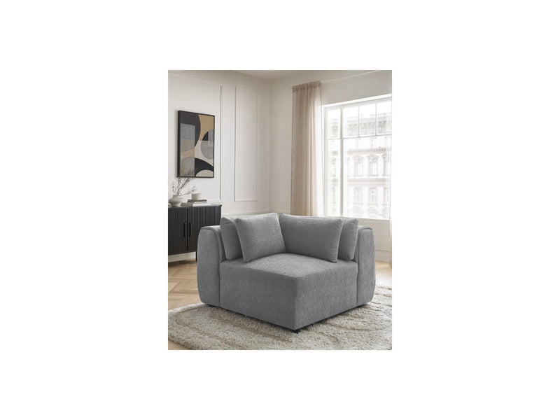 Jana - Angle Avec Têtière Pour Canapé Modulable - Tissu Texturé
