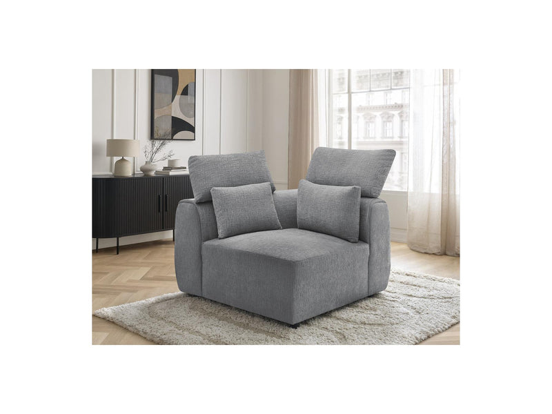 Jana - Angle Avec Têtière Pour Canapé Modulable - Tissu Texturé