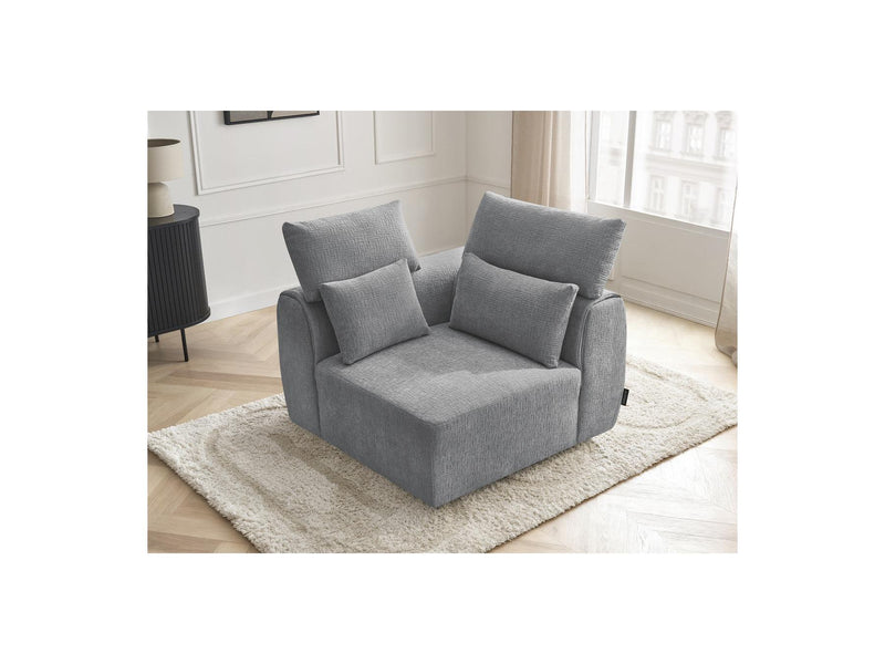 Jana - Angle Avec Têtière Pour Canapé Modulable - Tissu Texturé