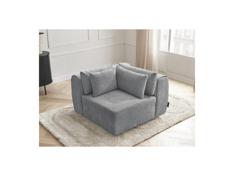 Jana - Angle Avec Têtière Pour Canapé Modulable - Tissu Texturé