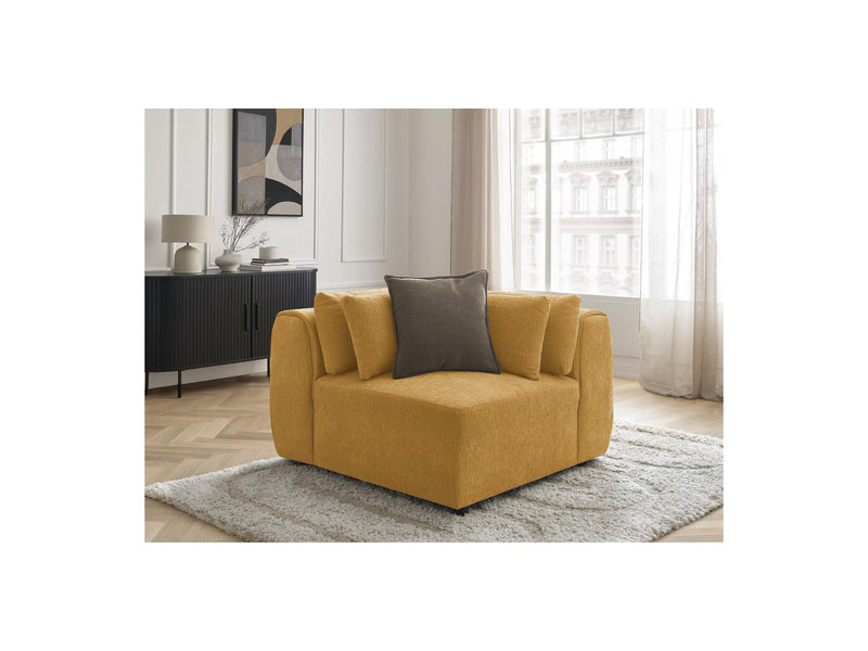 Jana - Angle Avec Têtière Pour Canapé Modulable - Tissu Texturé