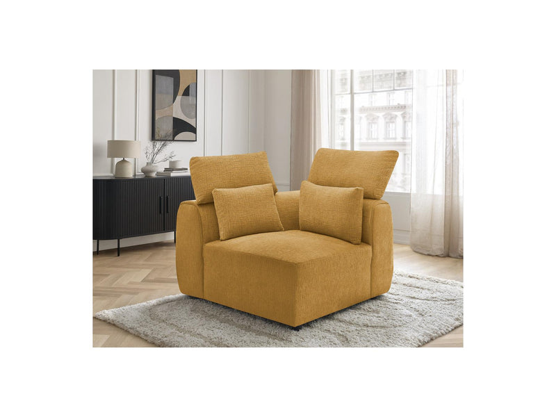 Jana - Angle Avec Têtière Pour Canapé Modulable - Tissu Texturé