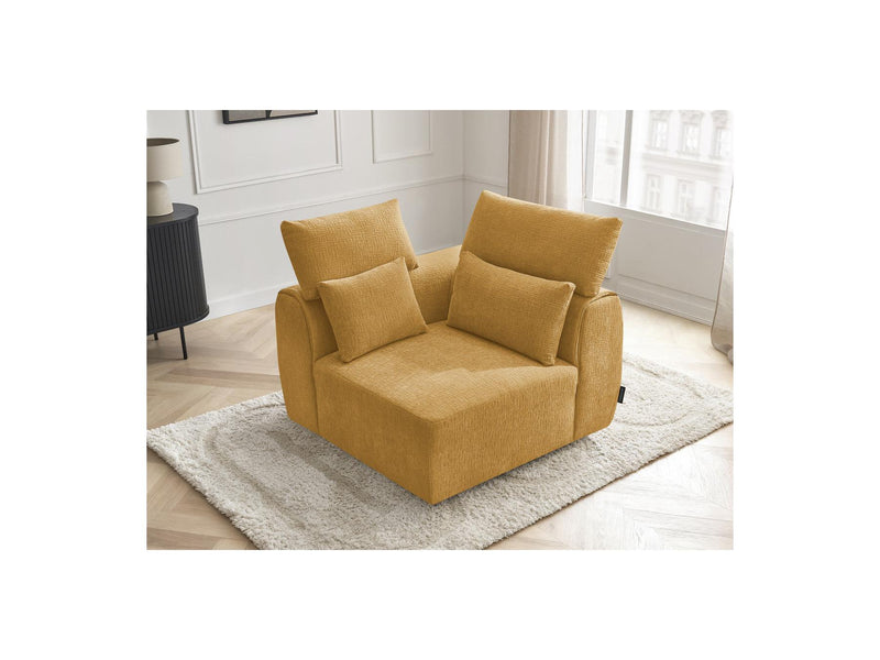 Jana - Angle Avec Têtière Pour Canapé Modulable - Tissu Texturé