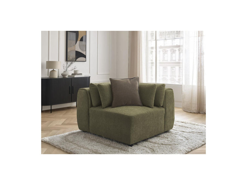 Jana - Angle Avec Têtière Pour Canapé Modulable - Tissu Texturé