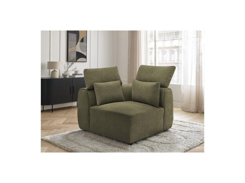 Jana - Angle Avec Têtière Pour Canapé Modulable - Tissu Texturé