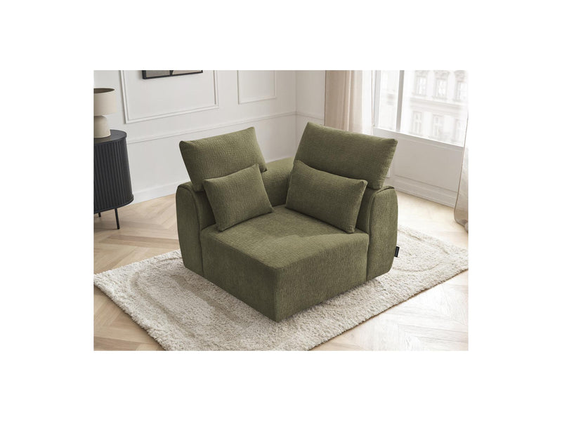 Jana - Angle Avec Têtière Pour Canapé Modulable - Tissu Texturé