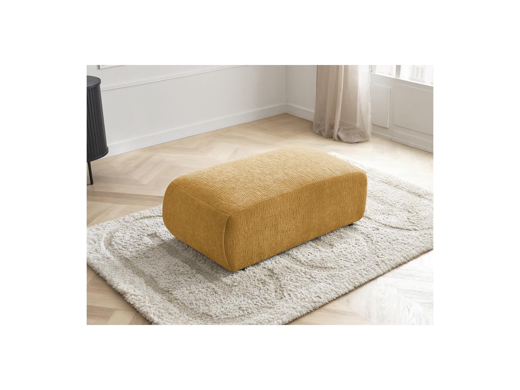 Jana - Small Ottoman - Textured Fabric