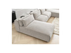 Jana - Fixed Modular Panoramic Sofa with Headrests - Textured Fabric with 2 Chaise Longues and 2 Armless Chairs