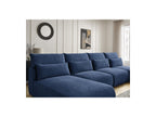 Jana - Fixed Modular Panoramic Sofa with Headrests - Textured Fabric with 2 Chaise Longues and 2 Armless Chairs