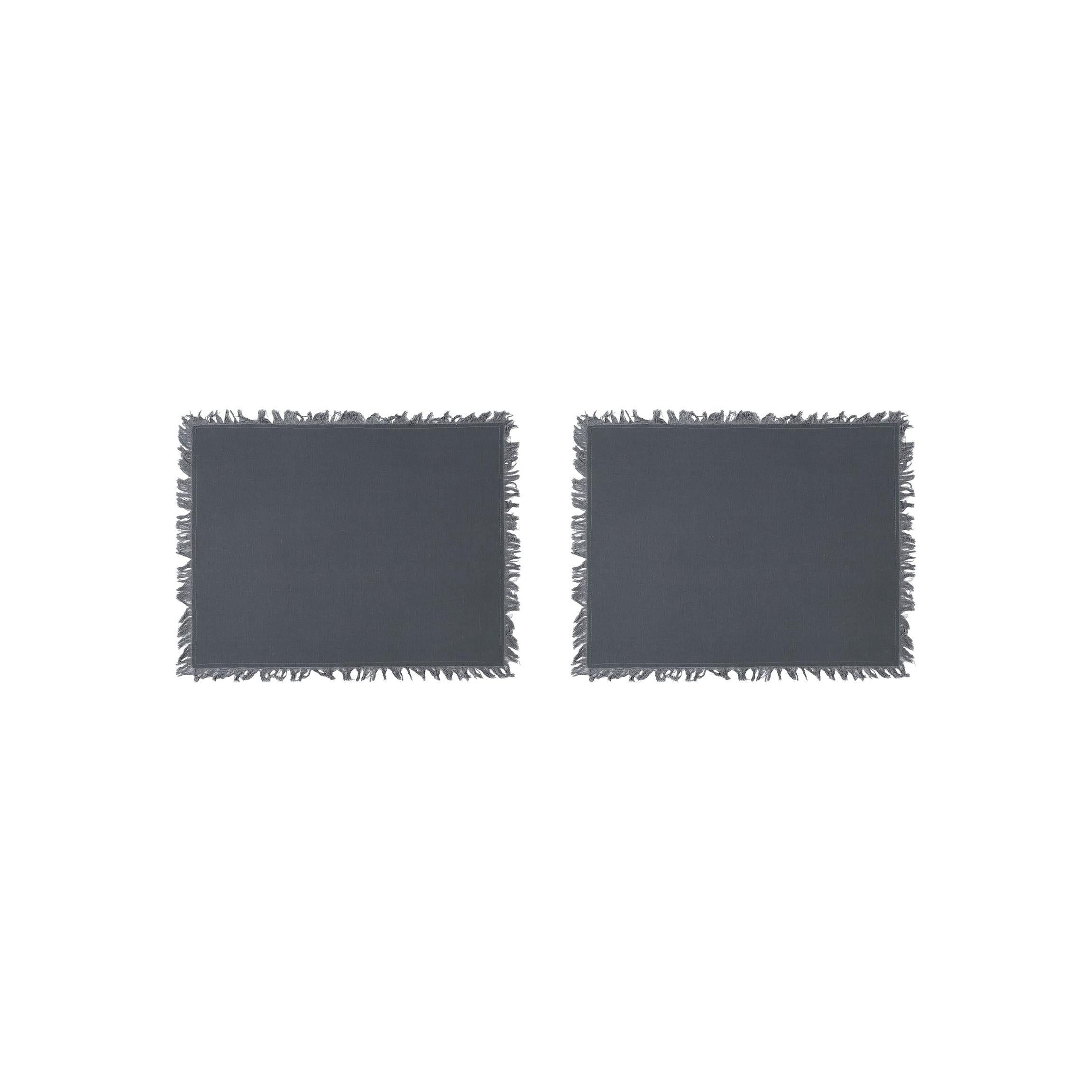 Set of 2 Nalia Placemats - Dark Grey