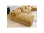 Jana - Fixed Modular Panoramic Sofa with Headrests - Textured Fabric with 2 Chaise Longues and 2 Armless Chairs