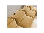Jana - Fixed Modular Panoramic Sofa with Headrests - Textured Fabric with 2 Chaise Longues and 2 Armless Chairs