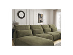 Jana - Fixed Modular Panoramic Sofa with Headrests - Textured Fabric with 2 Chaise Longues and 2 Armless Chairs