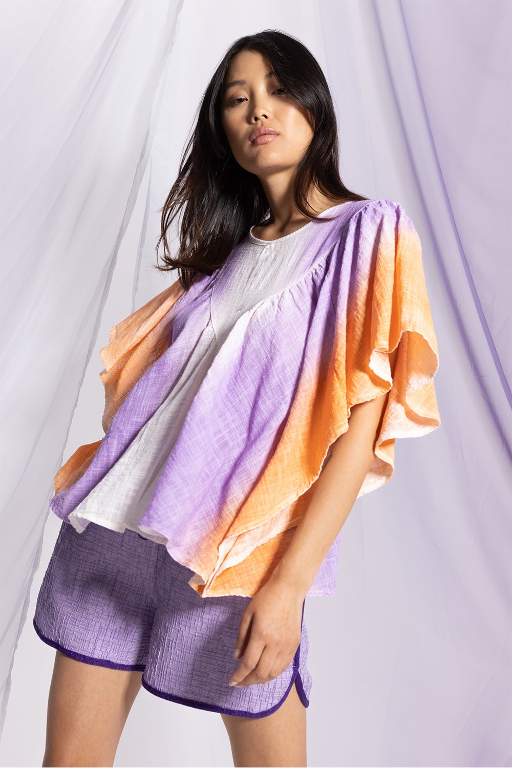 Blusa lila The Laurie Tie & Dye