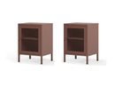 Set Of 2 Nightstands 1 Door Clara Metal Limited Edition
