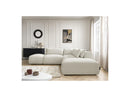 Jana - Modular Fixed Corner Sofa With Headrests - Heather Fabric With 2 Low Chairs, 1 Corner And 2 Poufs - Reversible