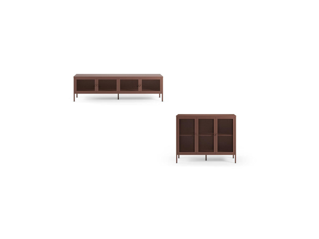 Clara - 4-Door 160 cm Metal TV Unit + 3-Door 120 cm Metal Sideboard Limited Edition