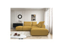 Jana - Modular Fixed Corner Sofa With Headrests - Heather Fabric With 2 Low Chairs, 1 Corner And 2 Poufs - Reversible