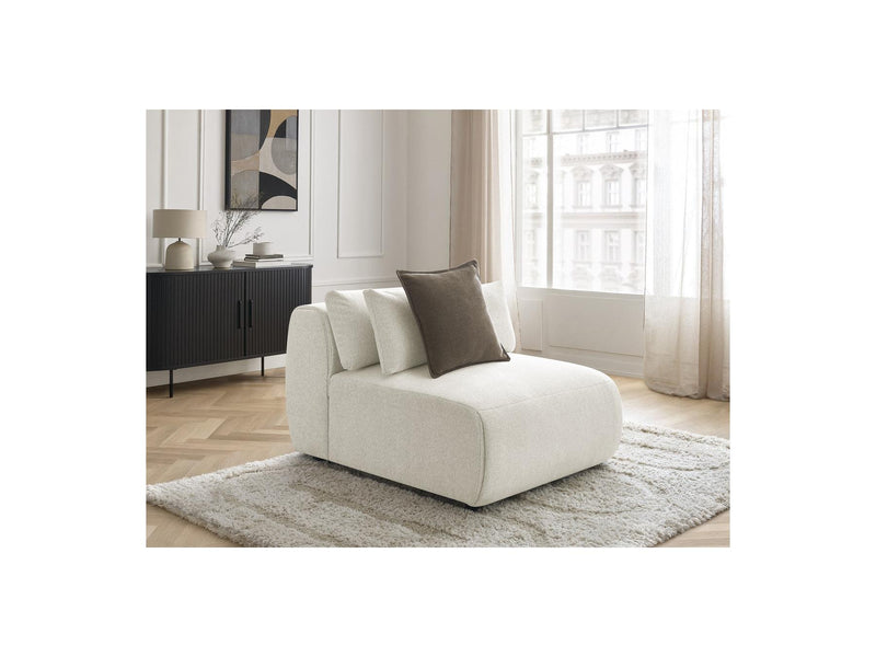 Jana - Chauffeuse 1 Place Avec Têtière Pour Canapé Modulable - Tissu Chiné