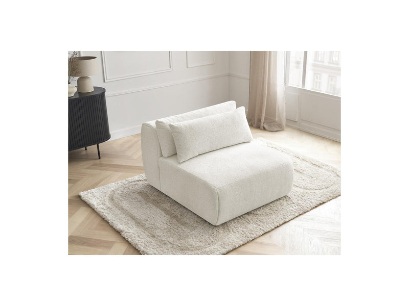 Jana - Chauffeuse 1 Place Avec Têtière Pour Canapé Modulable - Tissu Chiné