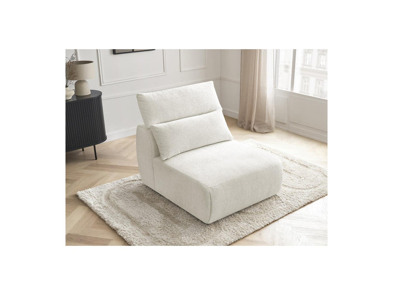 Jana - Chauffeuse 1 Place Avec Têtière Pour Canapé Modulable - Tissu Chiné