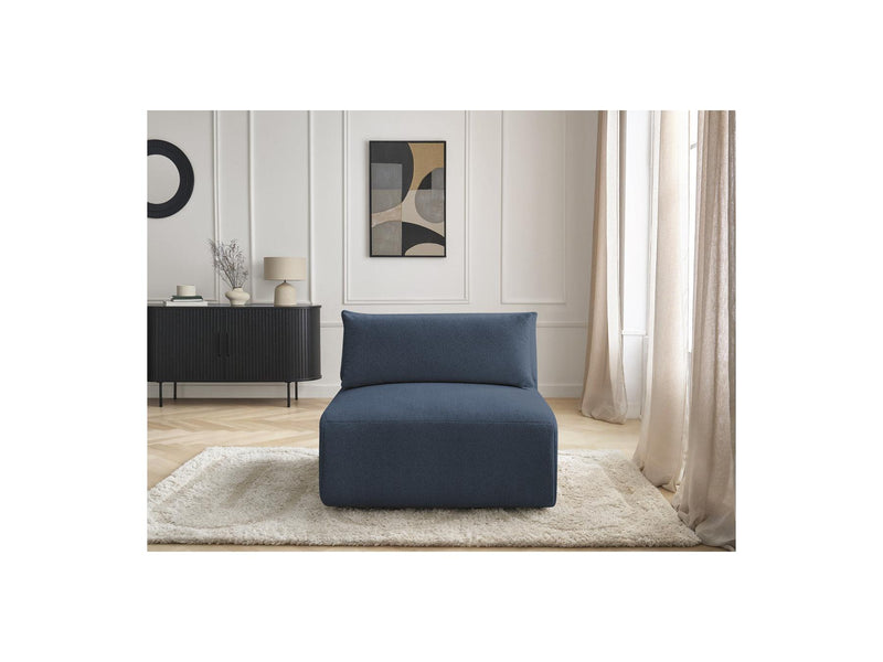Jana - Chauffeuse 1 Place Avec Têtière Pour Canapé Modulable - Tissu Chiné