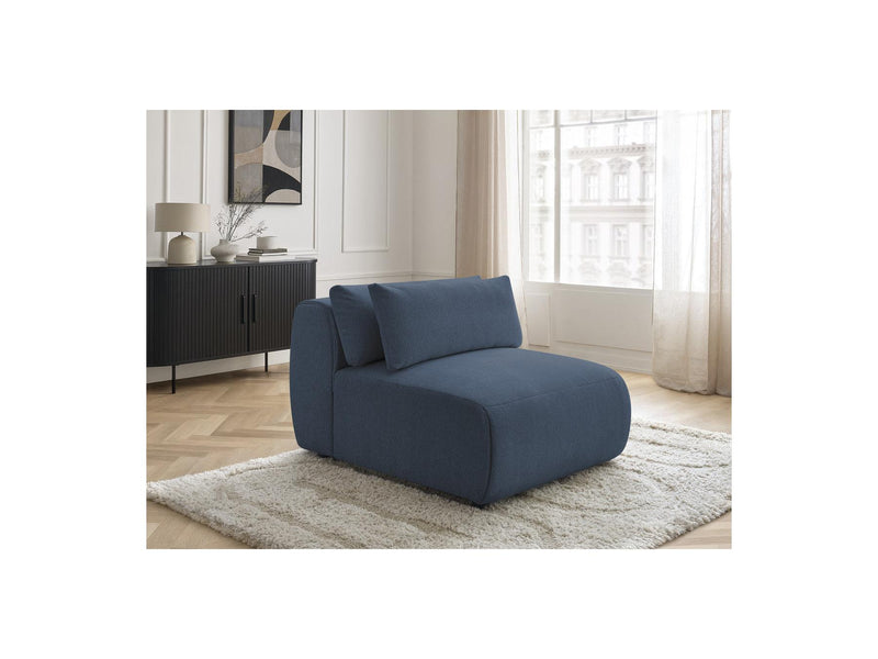 Jana - Chauffeuse 1 Place Avec Têtière Pour Canapé Modulable - Tissu Chiné