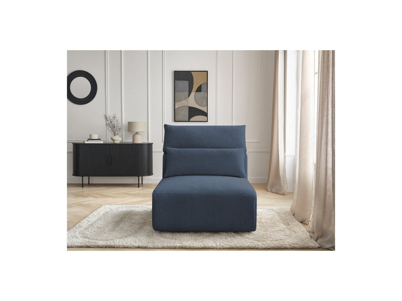 Jana - Chauffeuse 1 Place Avec Têtière Pour Canapé Modulable - Tissu Chiné