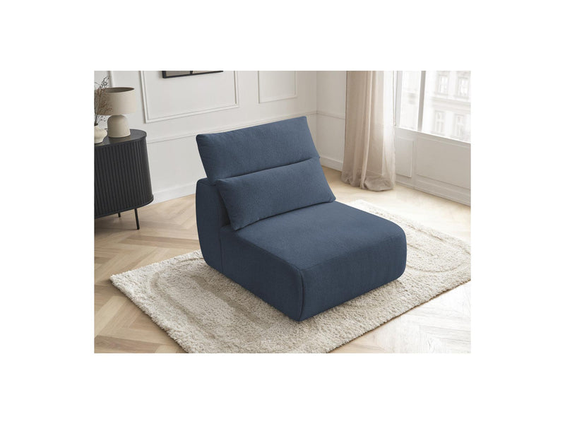 Jana - Chauffeuse 1 Place Avec Têtière Pour Canapé Modulable - Tissu Chiné